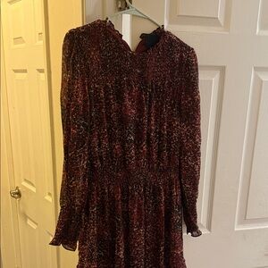 T.J.Maxx Black and Red Long Sleeve Dress